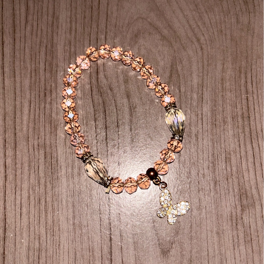 Elegant Crystal Butterfly Bracelet